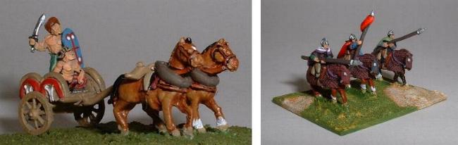 Irregultar Miniatures TR16 Gallic chariot TR21 Samartian heavy cav