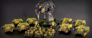 Un Titán, algo de infantería, y muchos Land Raiders: el ejército típico de Epic 40.000