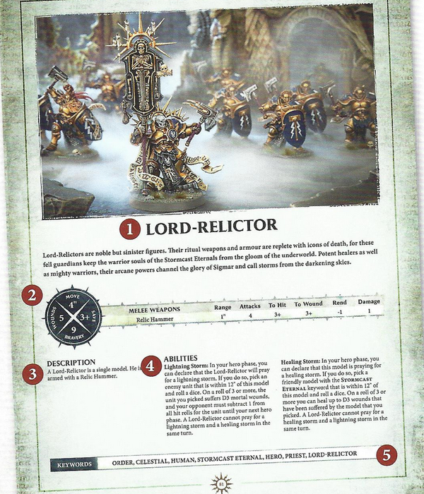 Warhammer AOS Warscroll Lord-Relictor